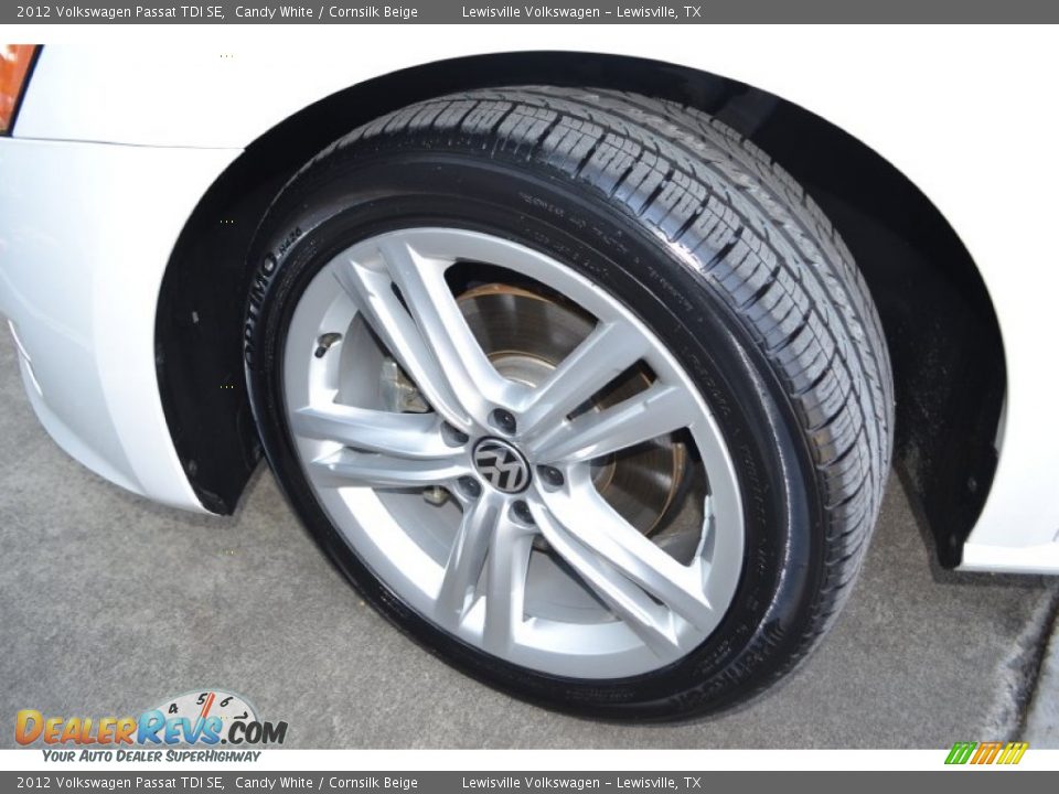 2012 Volkswagen Passat TDI SE Candy White / Cornsilk Beige Photo #22
