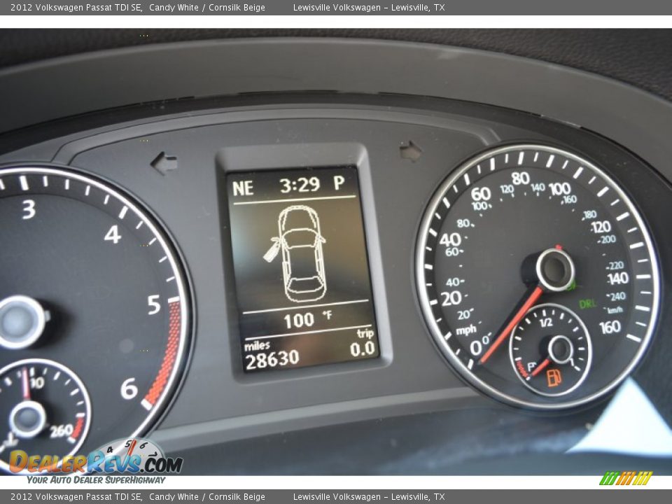 2012 Volkswagen Passat TDI SE Candy White / Cornsilk Beige Photo #23