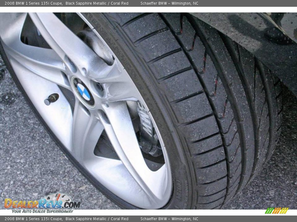 2008 BMW 1 Series 135i Coupe Black Sapphire Metallic / Coral Red Photo #17