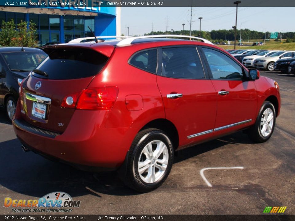 2012 Nissan Rogue SV Cayenne Red / Black Photo #3