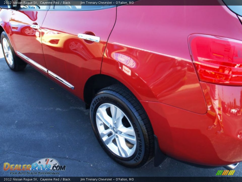 2012 Nissan Rogue SV Cayenne Red / Black Photo #4