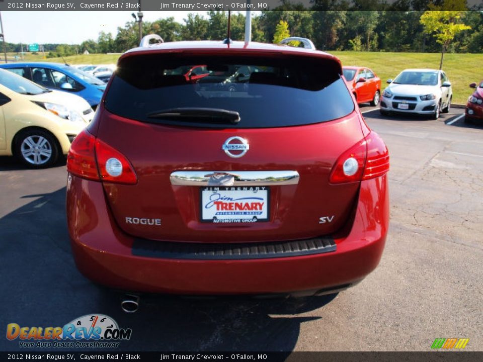 2012 Nissan Rogue SV Cayenne Red / Black Photo #6