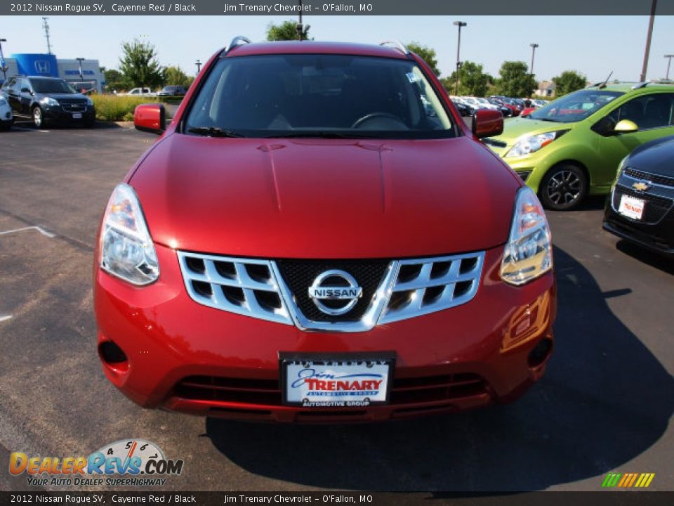 2012 Nissan Rogue SV Cayenne Red / Black Photo #8