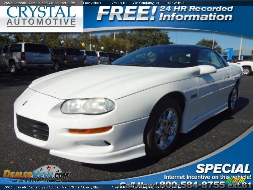 2002 Chevrolet Camaro Z28 Coupe Arctic White / Ebony Black Photo #1