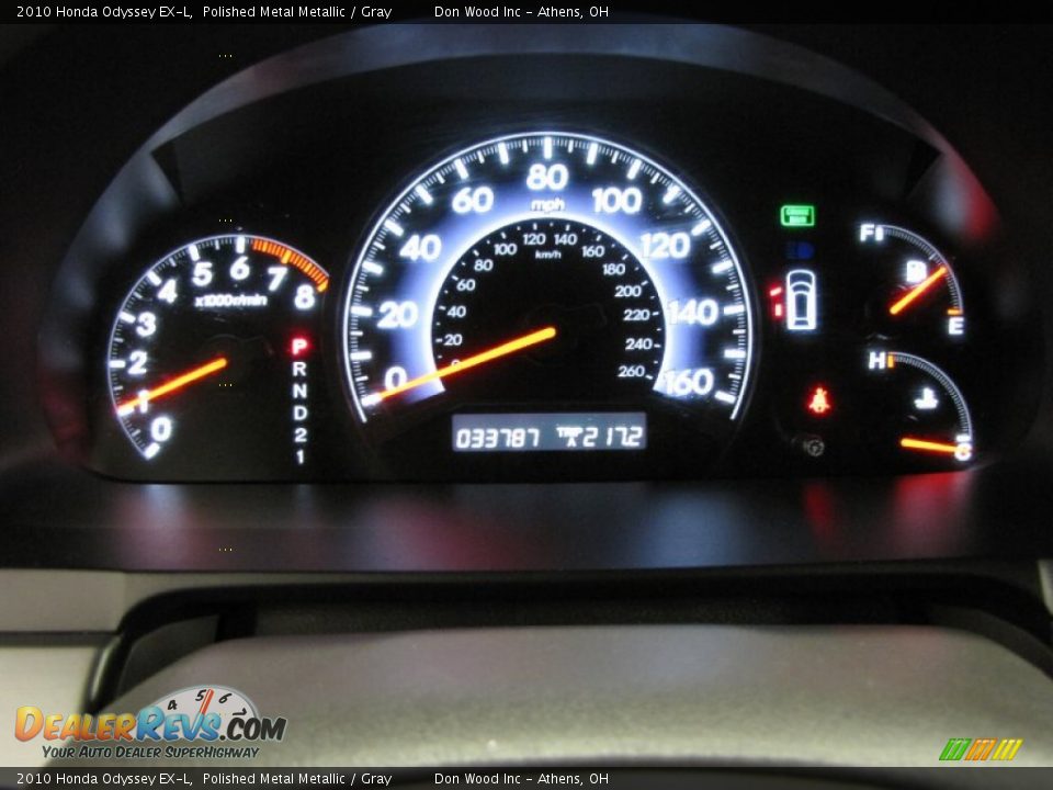 2010 Honda Odyssey EX-L Polished Metal Metallic / Gray Photo #21