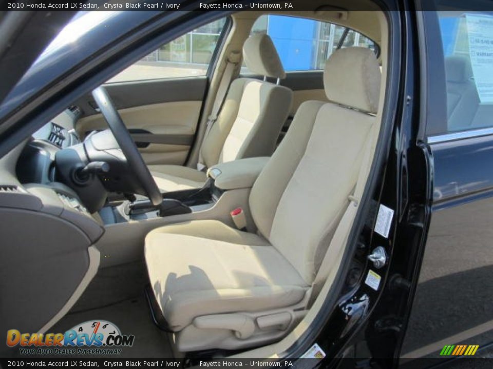 2010 Honda Accord LX Sedan Crystal Black Pearl / Ivory Photo #7