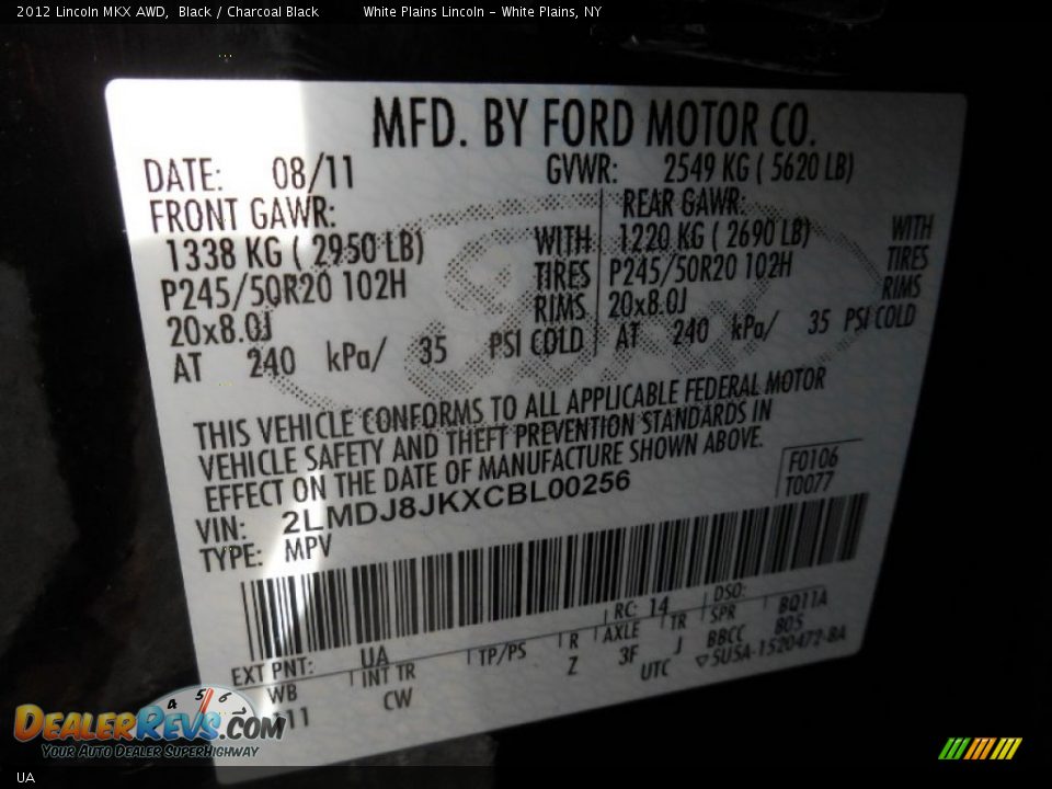 Lincoln Color Code UA Black