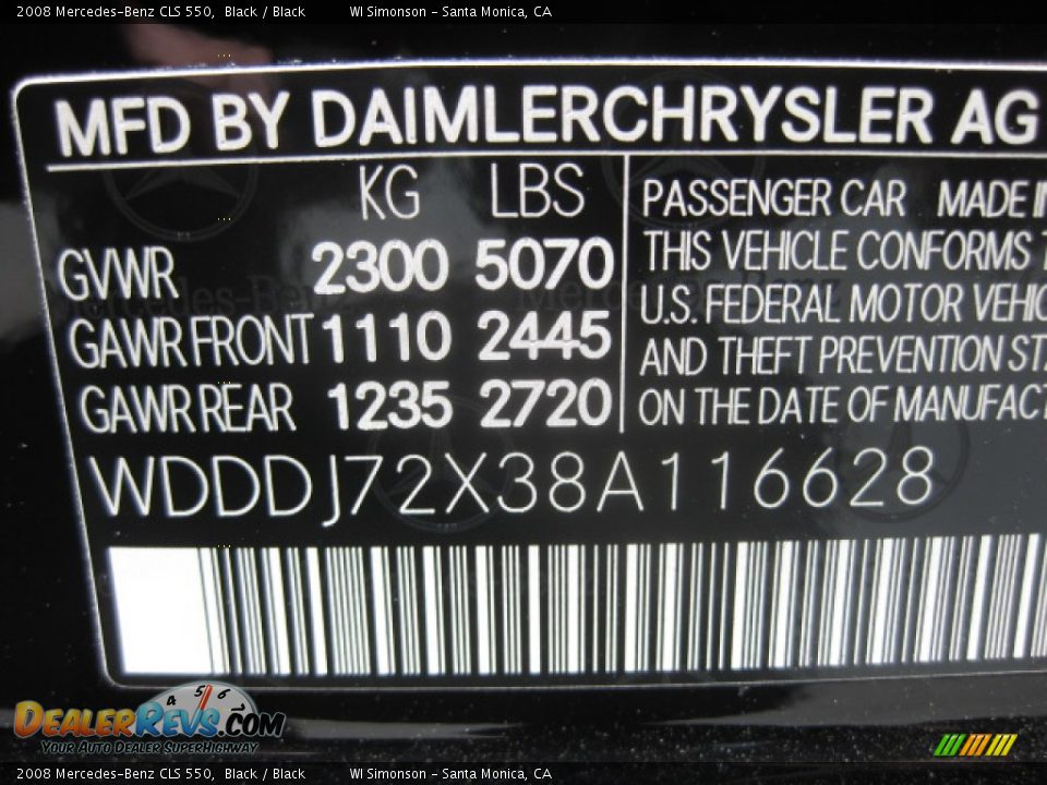 2008 Mercedes-Benz CLS 550 Black / Black Photo #25