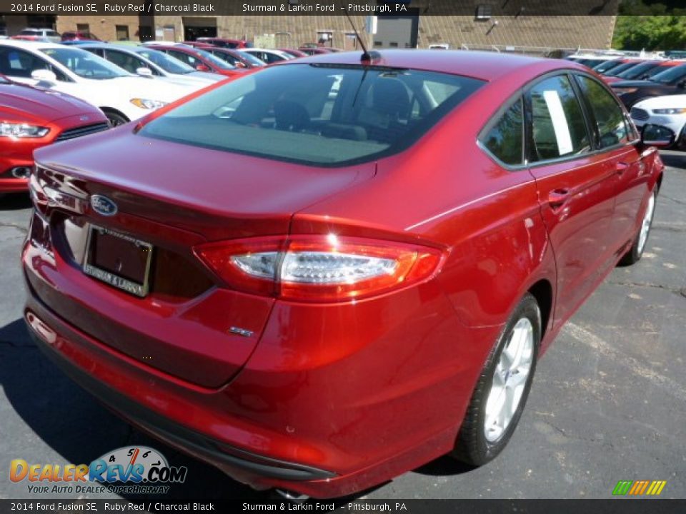2014 Ford Fusion SE Ruby Red / Charcoal Black Photo #2