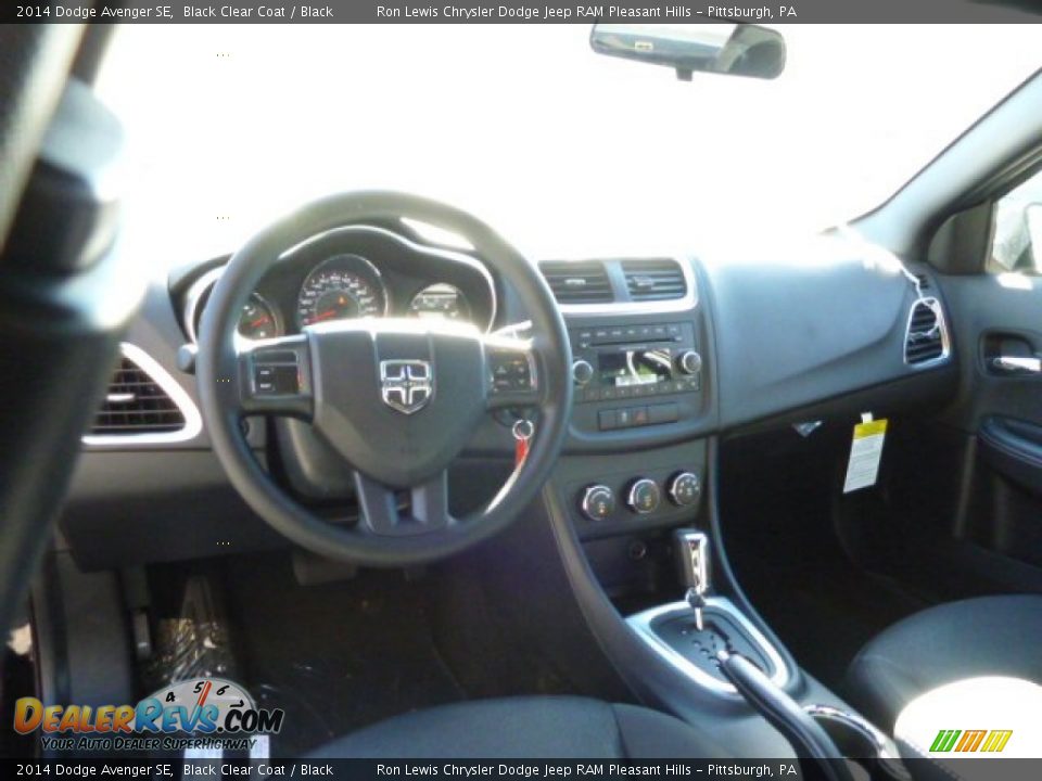2014 Dodge Avenger SE Black Clear Coat / Black Photo #14