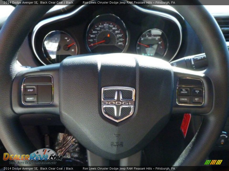 2014 Dodge Avenger SE Black Clear Coat / Black Photo #19