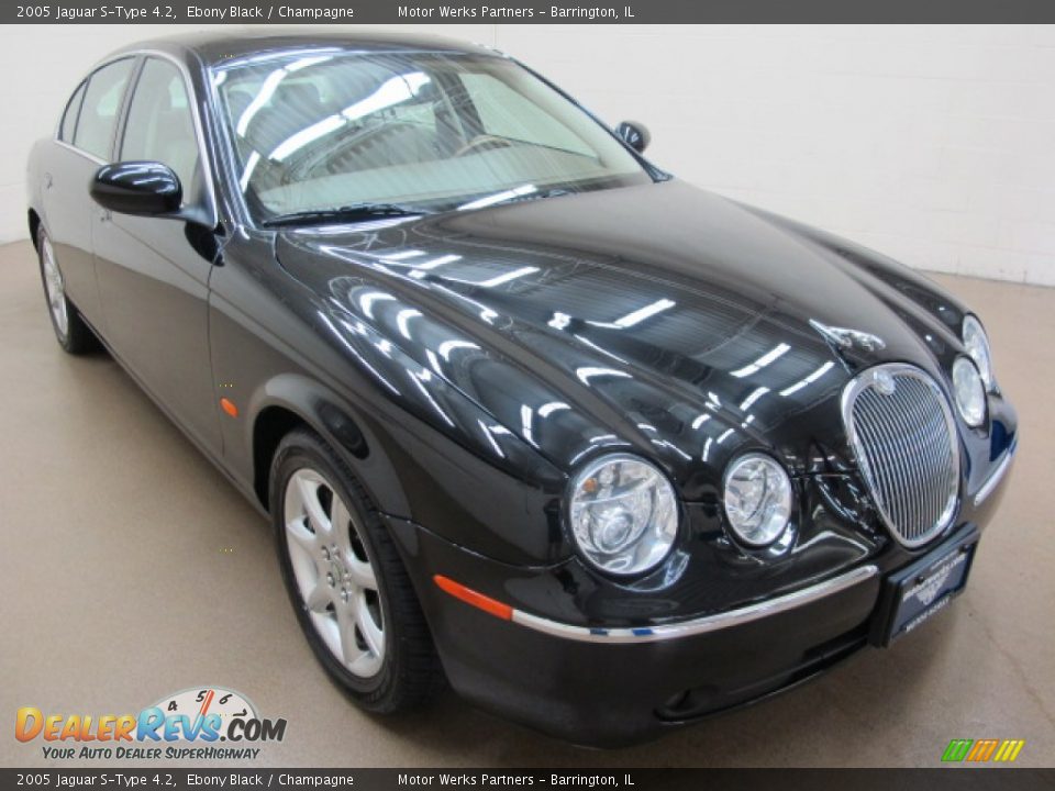 2005 Jaguar S-Type 4.2 Ebony Black / Champagne Photo #1