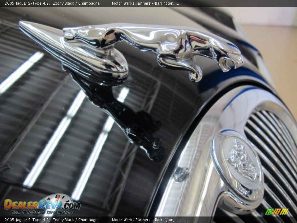 2005 Jaguar S-Type 4.2 Ebony Black / Champagne Photo #14