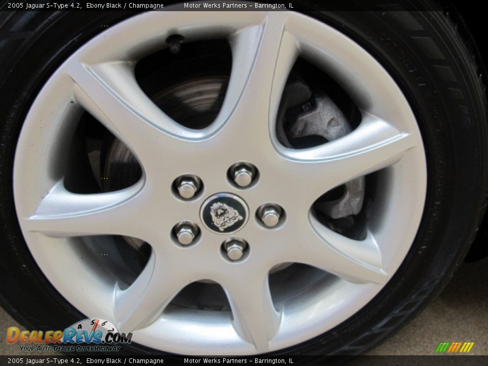2005 Jaguar S-Type 4.2 Ebony Black / Champagne Photo #15