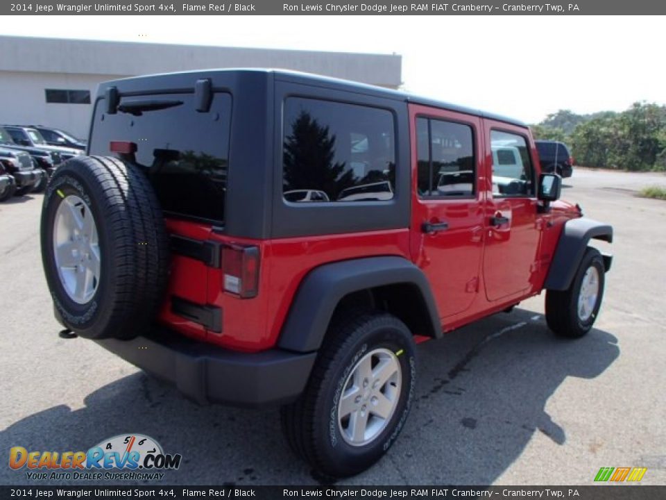 2014 Jeep Wrangler Unlimited Sport 4x4 Flame Red / Black Photo #6