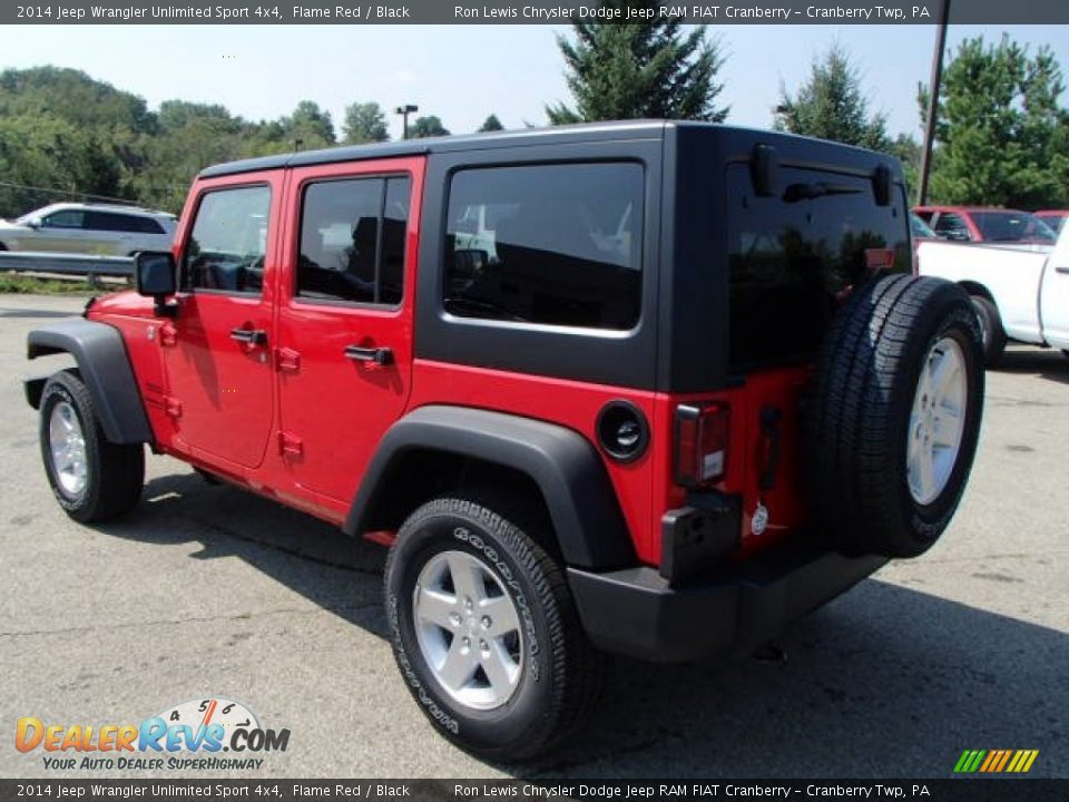 2014 Jeep Wrangler Unlimited Sport 4x4 Flame Red / Black Photo #8
