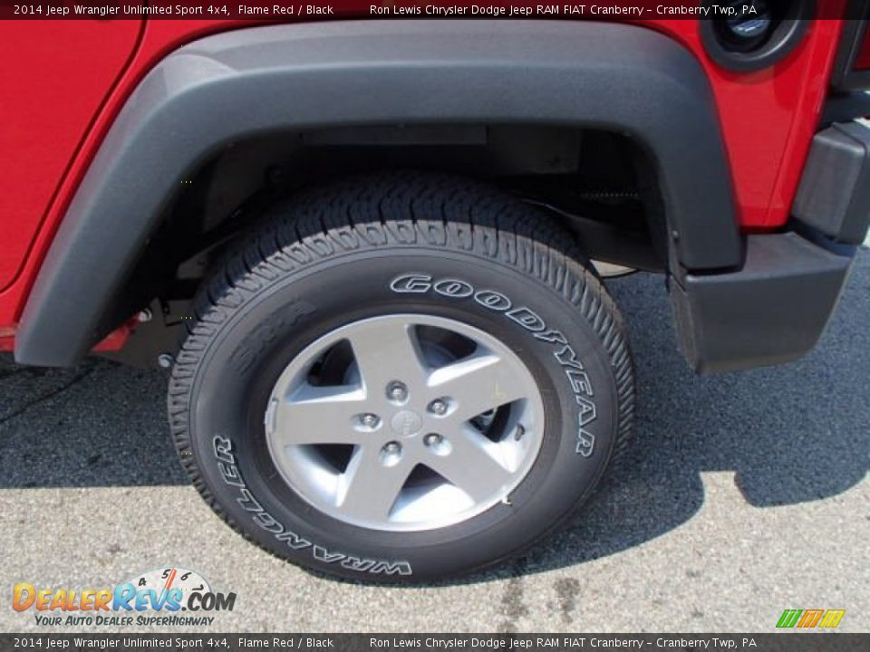 2014 Jeep Wrangler Unlimited Sport 4x4 Flame Red / Black Photo #9