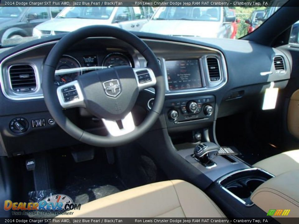 Black/Tan Interior - 2014 Dodge Charger SXT Plus AWD Photo #12