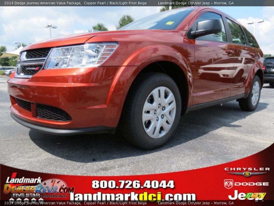 2014 Dodge Journey Amercian Value Package Copper Pearl / Black/Light Frost Beige Photo #1