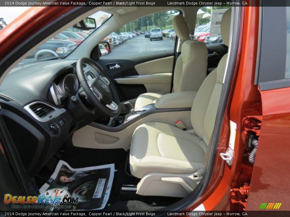 2014 Dodge Journey Amercian Value Package Copper Pearl / Black/Light Frost Beige Photo #6