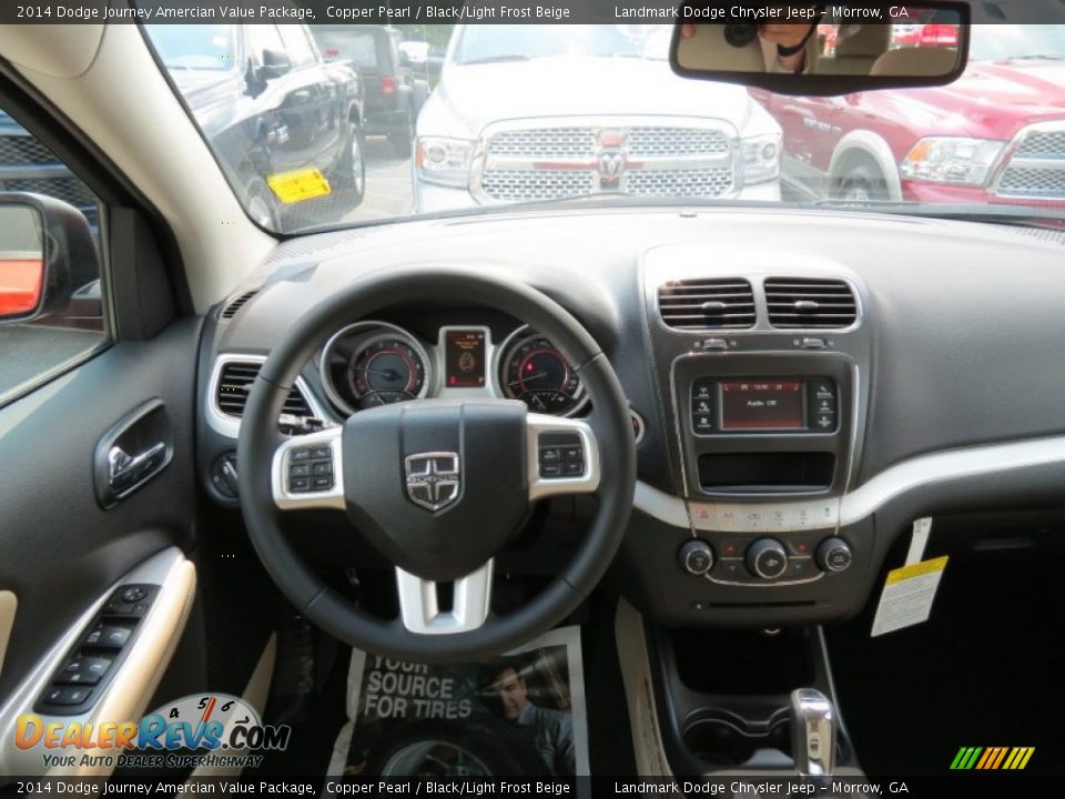 2014 Dodge Journey Amercian Value Package Copper Pearl / Black/Light Frost Beige Photo #8