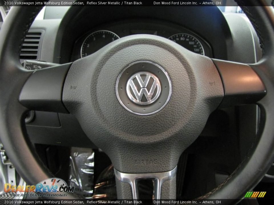 2010 Volkswagen Jetta Wolfsburg Edition Sedan Reflex Silver Metallic / Titan Black Photo #15