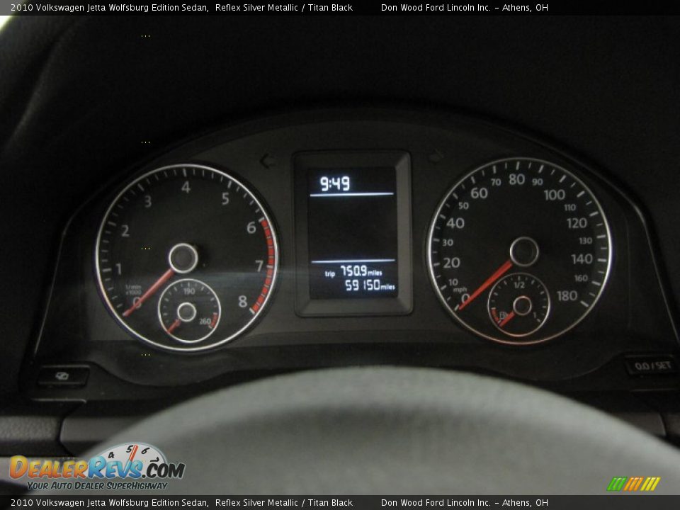 2010 Volkswagen Jetta Wolfsburg Edition Sedan Reflex Silver Metallic / Titan Black Photo #18