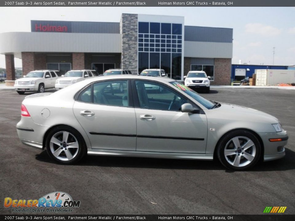 2007 Saab 9-3 Aero Sport Sedan Parchment Silver Metallic / Parchment/Black Photo #1