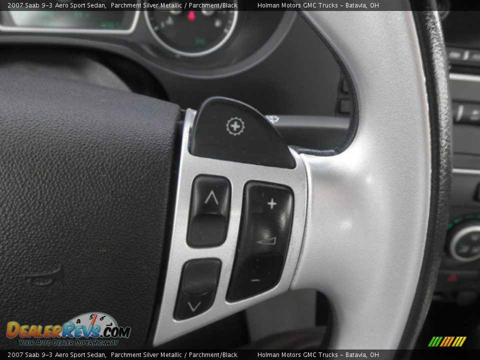 2007 Saab 9-3 Aero Sport Sedan Parchment Silver Metallic / Parchment/Black Photo #12