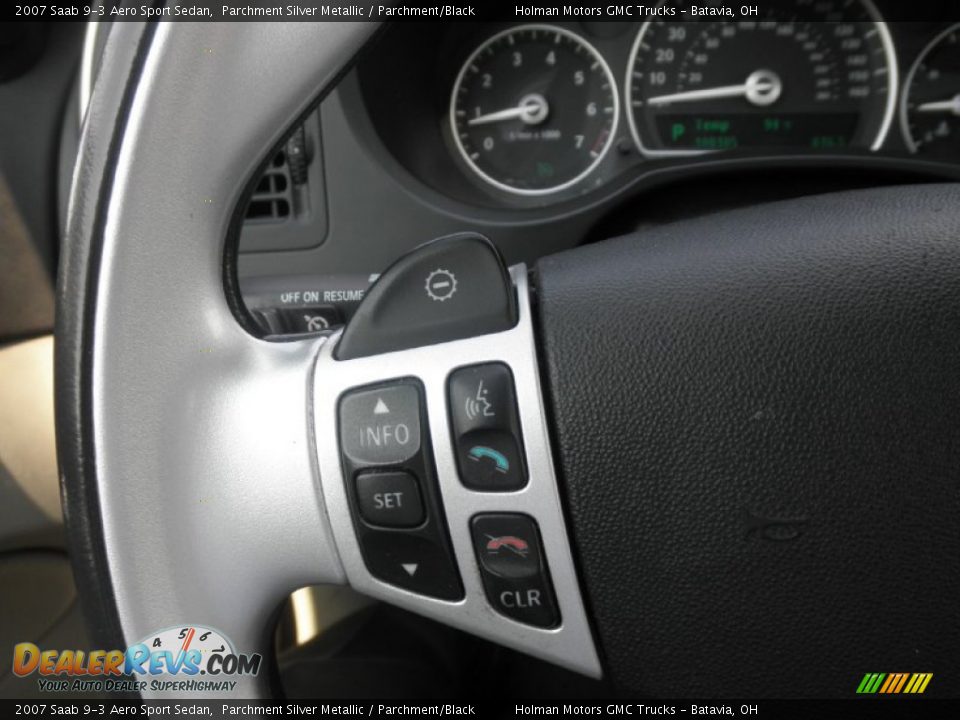 2007 Saab 9-3 Aero Sport Sedan Parchment Silver Metallic / Parchment/Black Photo #13
