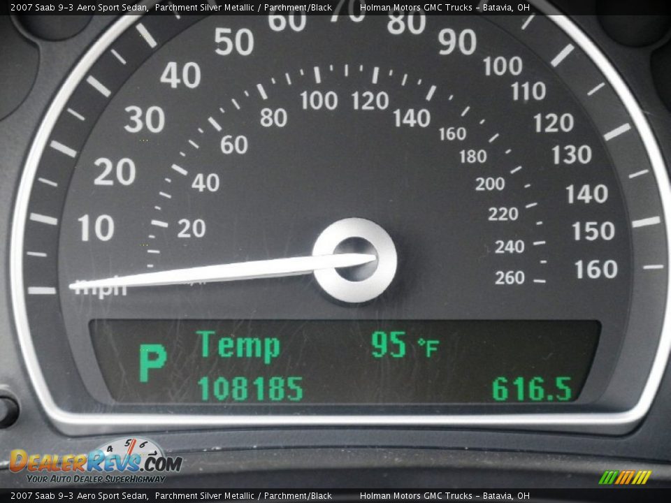 2007 Saab 9-3 Aero Sport Sedan Parchment Silver Metallic / Parchment/Black Photo #15