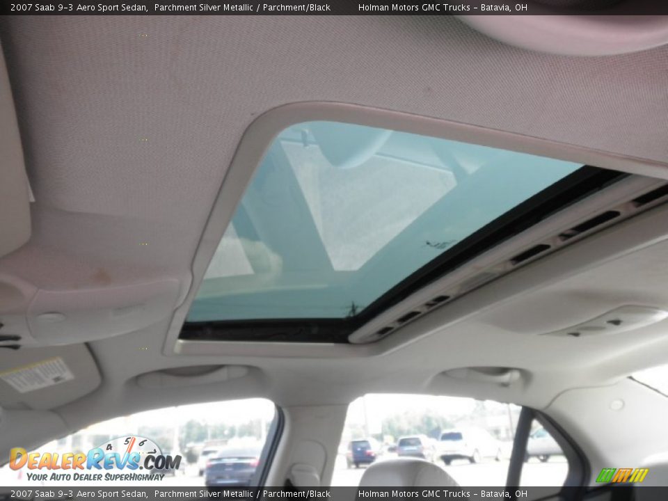 2007 Saab 9-3 Aero Sport Sedan Parchment Silver Metallic / Parchment/Black Photo #20