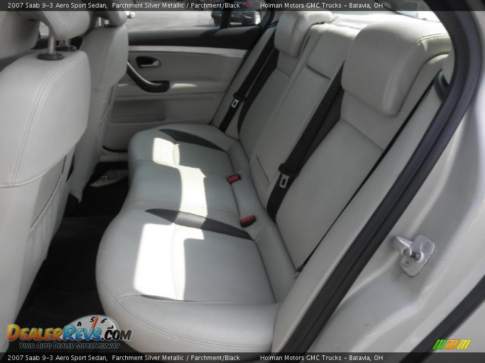 2007 Saab 9-3 Aero Sport Sedan Parchment Silver Metallic / Parchment/Black Photo #22