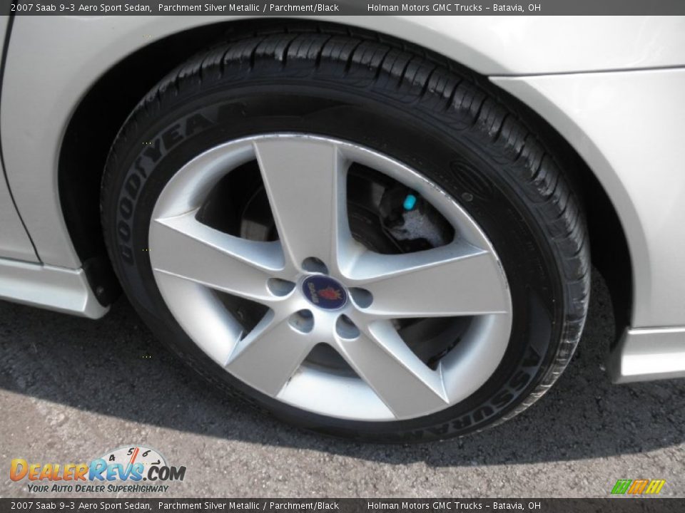 2007 Saab 9-3 Aero Sport Sedan Parchment Silver Metallic / Parchment/Black Photo #23