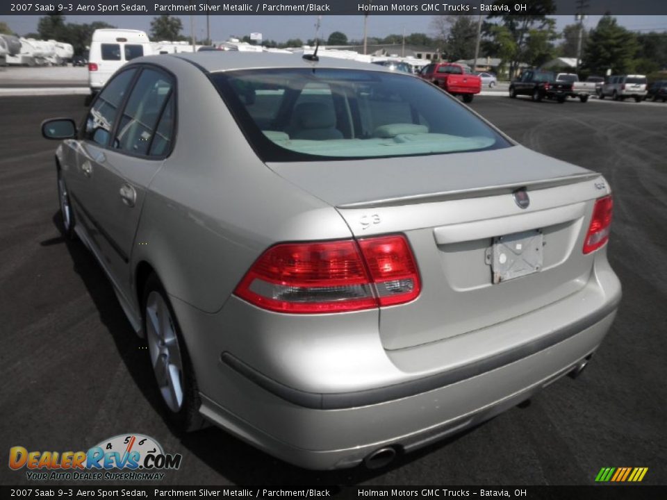 2007 Saab 9-3 Aero Sport Sedan Parchment Silver Metallic / Parchment/Black Photo #24