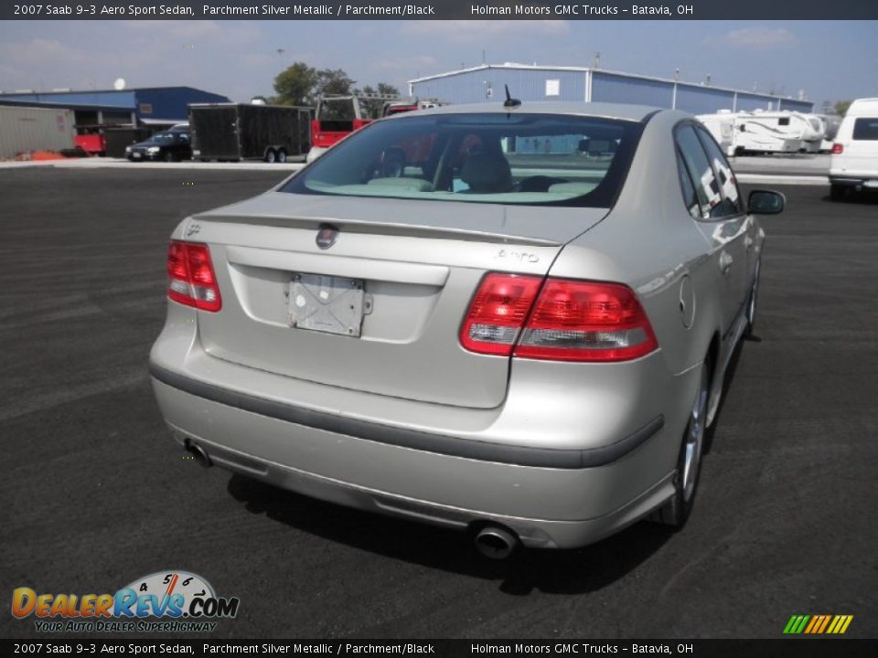 2007 Saab 9-3 Aero Sport Sedan Parchment Silver Metallic / Parchment/Black Photo #25