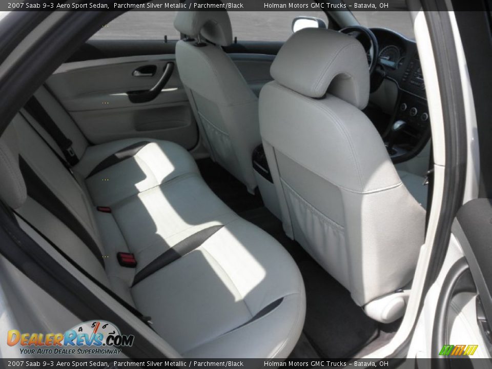 2007 Saab 9-3 Aero Sport Sedan Parchment Silver Metallic / Parchment/Black Photo #26