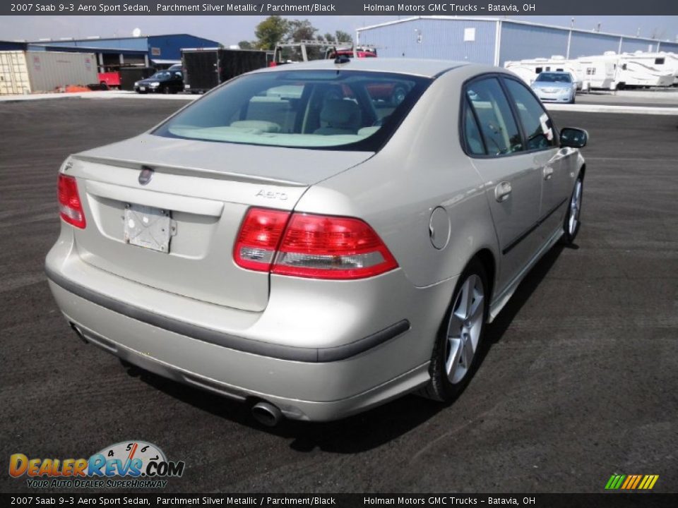2007 Saab 9-3 Aero Sport Sedan Parchment Silver Metallic / Parchment/Black Photo #30