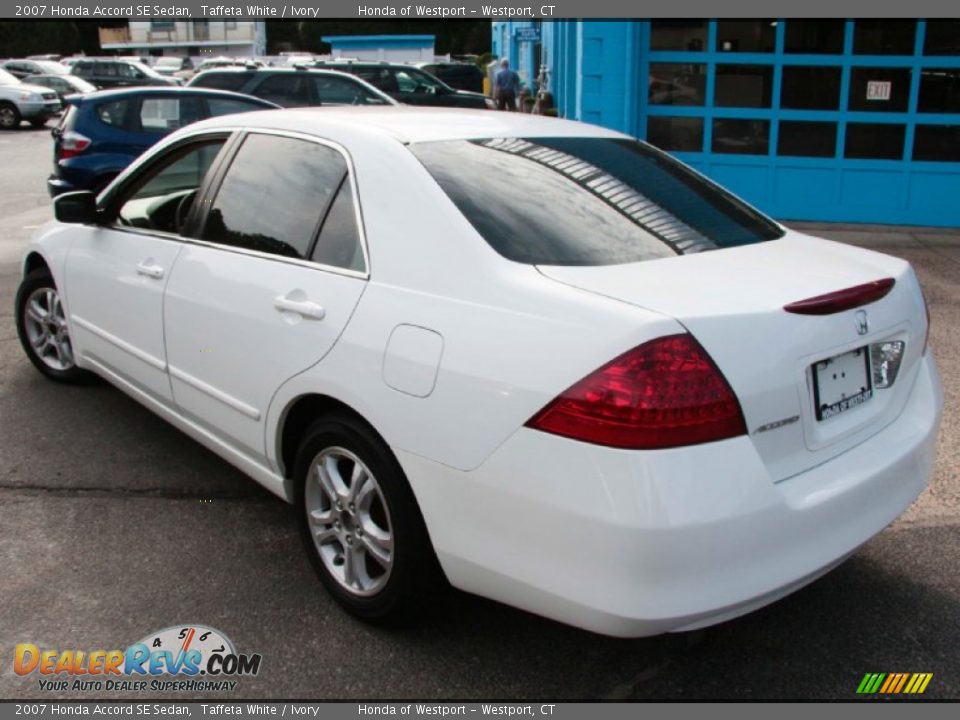 2007 Honda Accord SE Sedan Taffeta White / Ivory Photo #10