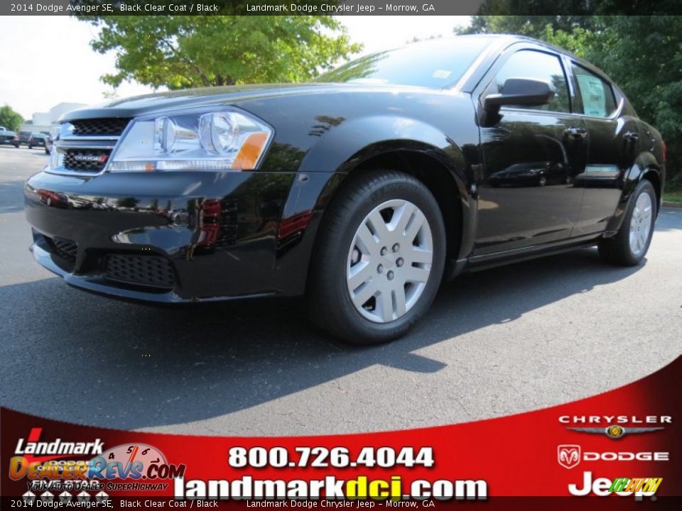 2014 Dodge Avenger SE Black Clear Coat / Black Photo #1