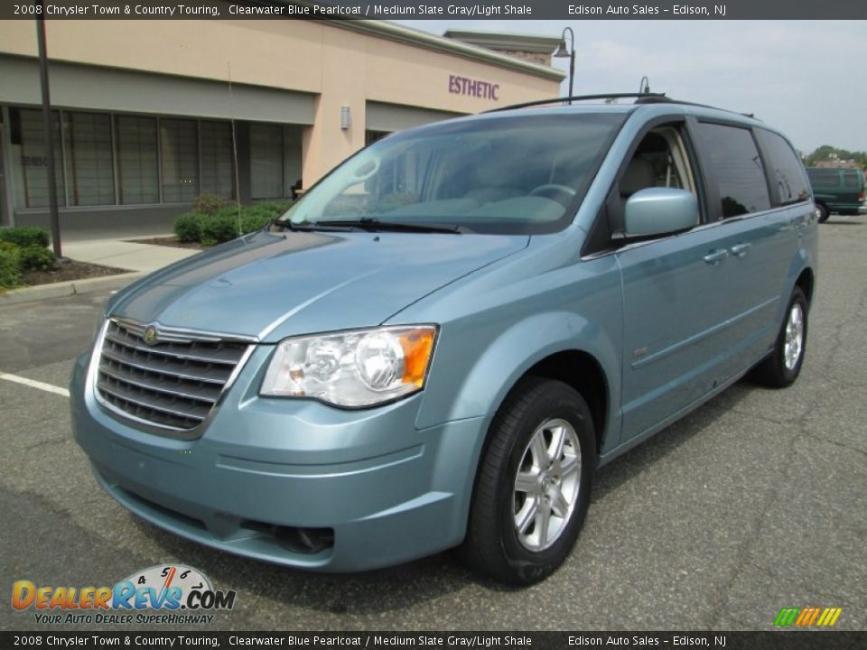 2008 Chrysler Town & Country Touring Clearwater Blue Pearlcoat / Medium Slate Gray/Light Shale Photo #2