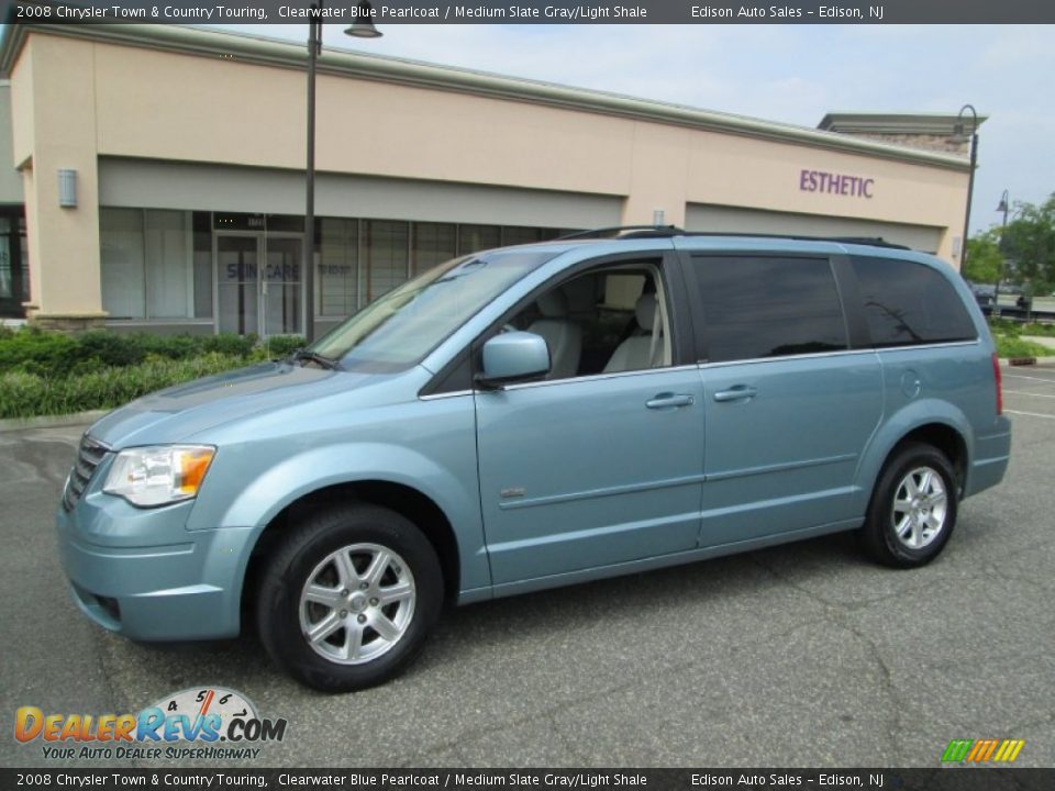 2008 Chrysler Town & Country Touring Clearwater Blue Pearlcoat / Medium Slate Gray/Light Shale Photo #3