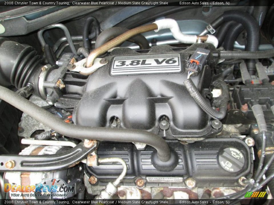 2008 Chrysler Town & Country Touring Clearwater Blue Pearlcoat / Medium Slate Gray/Light Shale Photo #36