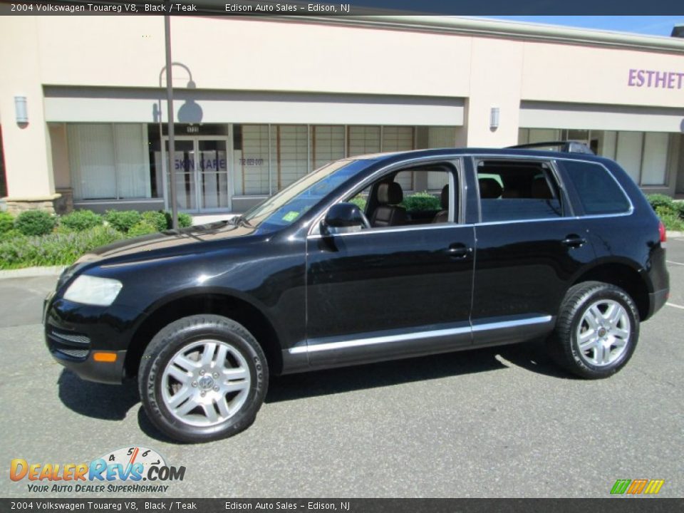 2004 Volkswagen Touareg V8 Black / Teak Photo #1