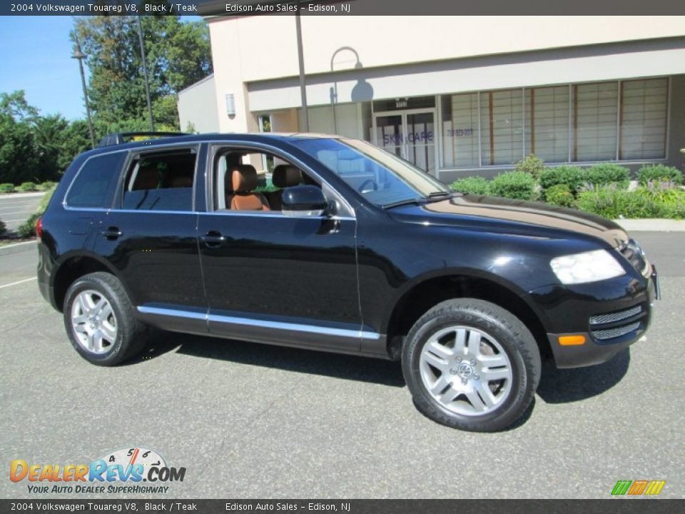 2004 Volkswagen Touareg V8 Black / Teak Photo #10