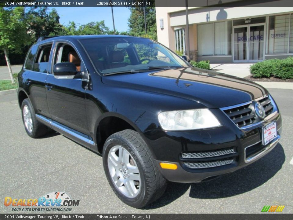 2004 Volkswagen Touareg V8 Black / Teak Photo #11