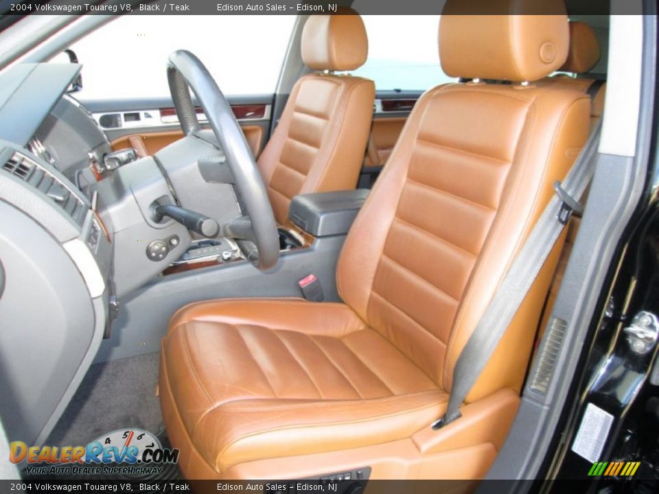 2004 Volkswagen Touareg V8 Black / Teak Photo #13