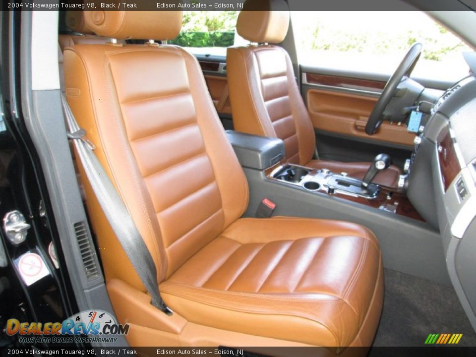 2004 Volkswagen Touareg V8 Black / Teak Photo #14