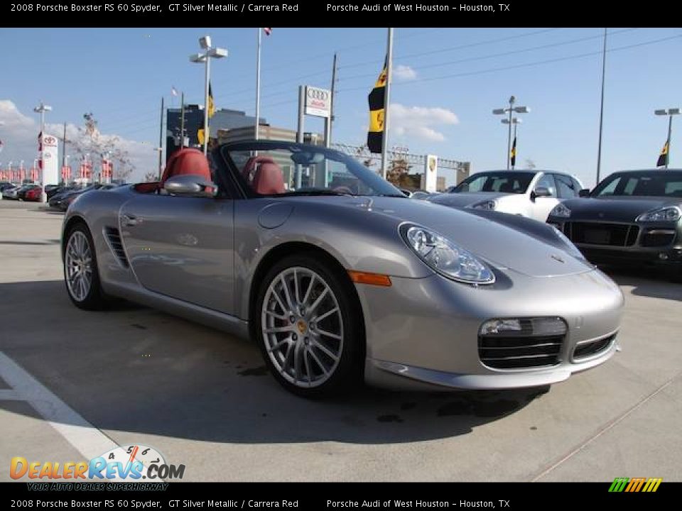2008 Porsche Boxster RS 60 Spyder GT Silver Metallic / Carrera Red Photo #2