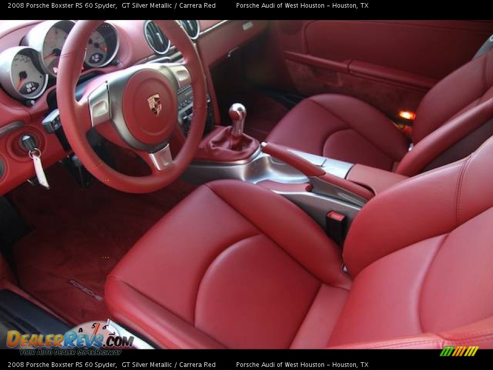 2008 Porsche Boxster RS 60 Spyder GT Silver Metallic / Carrera Red Photo #8